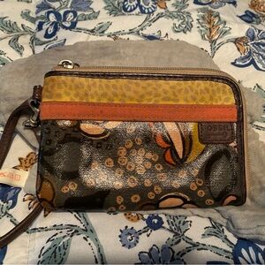 Fossil Women's Colorful Patterned Wristlet